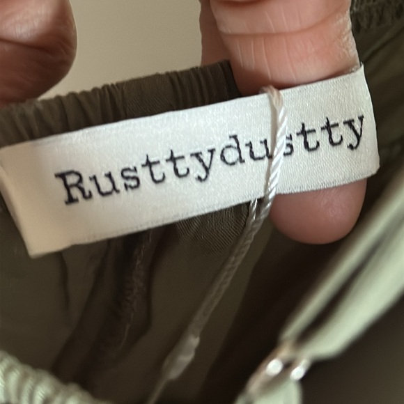 RusttyDustyy Modern Bohemian Crush Olive Green Maxi Dress. Size XL. NWT - Picture 8 of 10